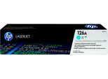HP Tonerpatrone "HP original Toner 126A, Farben: M/C/Y/B + Combo", blau (cyan), Tonerpatronen, Tonerpatrone
