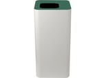 Wertstoffsammler Pure, Volumen 100 l, weiß / grün kaiserkraft
