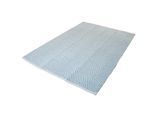 Teppich KAYOOM "Aperitif 410", blau (türkis), B:120cm H:7mm L:170cm, Baumwolle, Teppiche, Teppich, weiche Haptik,fusselarm, für Allergiker & Fußbodenheizung geeignet