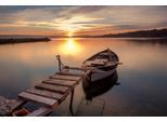Fototapete PAPERMOON "boot in Wasser", bunt, B:3m L:2,23m, Vlies, Tapeten
