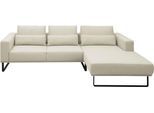 Ecksofa MUSTERRING "JustB PM100", beige (nature), B:292cm H:88cm T:185cm, 100% Polyester, Sofas, Ecksofa, Auf schwarzen Metallkufen, 292 cm breit - erhältlich in 6 Farben