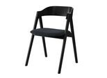 Stuhl HAMMEL FURNITURE "Mette by Hammel", schwarz, schwarz, dunkelgrau, B:52cm H:75cm T:54cm, Massivholz, Stoff, Stühle, Stuhl, Massivholz, gepolsterte Sitzfläche, versch. Farbvarianten