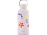 Trinkflasche EQUA "Timeless FLWR 600 ml", bunt, H:19cm, Edelstahl, Trinkflaschen, Trinkflasche, Edelstahl