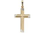 Kreuzanhänger JOBO "Anhänger Kreuz", gold (gelbgold 333), Schmuckanhänger, Damen, Gelbgold 333, 333 Gold bicolor