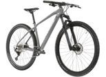 Mountainbike KROSS "KROSS MTB Hardtail Level 8.0 29" grau 12 Gänge" Gr. 41, grau (grau, schwarz), Fahrräder, Herren, 41cm, 29 Zoll (73,66cm) hinten: 29 Zoll (73,66cm), Mountainbike, mit Carbon-Rahmen und -Gabel