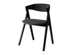 Stuhl HAMMEL FURNITURE "City by Hammel", schwarz lackiert, schwarz lackiert, grau, B:57cm H:76cm T:50cm, Massivholz, Stoff, Stühle, Stuhl, Massivholz, gepolsterte Sitz- & Rückenlehne, versch. Farbvarianten
