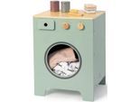 Kinder-Waschmaschine MUSTERKIND "Mix & Match, salbei/natur", grün (salbei, natur), Spielzeug-Haushaltsgeräte, KinderB:35cm H:48cm T:31,5cm, Holz, Kinder-Waschmaschine, B:35cm H:48cm T:31,5cm