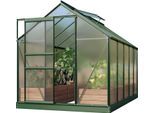 Gewächshaus VITAVIA "Venus 6200", grün (smaragdgrün), B:195cm H:197cm T:321cm, Gewächshäuser, Gewächshaus, Alu-Profile, 4 mm Hohlkammerplatten