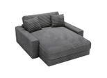 Carryhome Xxl-Sessel, Dunkelgrau, Kunststoff, Füllung: Schaumstoff, Silikon,Schaumstoff, Silikon, 160x87x190 cm, Wohnzimmer, Sessel, XXL-Sessel