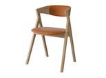 Stuhl HAMMEL FURNITURE "City by Hammel", weiß gölt, weiß gölt, cognac, B:57cm H:76cm T:50cm, Leder, Massivholz, Stühle, Stuhl, Massivholz, gepolsterte Sitz- & Rückenlehne, versch. Farbvarianten