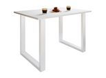 VCM Holz Schreibtisch H. 76 x B. 110 x T. 50 cm Computertisch schlicht Füße aus hochwertigem Metall Arbeitstisch Büromöbel - Lona U