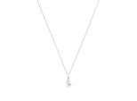 Kette mit Anhänger AMOR "Schmuck Geschenk", silberfarben, weiß, Halsketten, Damen, Silber 925 (Sterlingsilber), L: 45 B: 1,2mm, mit Zirkonia (synth.) - mit Süßwasserzuchtperle, B:1,2mm