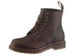 Schnürstiefel DR. MARTENS "8 Eyes Boot 1460 Crazy Horse", Herren, Gr. 38, braun (dunkelbraun), Leder, Schuhe Schnürstiefel, Boots, Stiefel mit Lederinnensohle - schmale Form