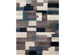 Teppich OCI DIE TEPPICHMARKE "STEADY ALLOVER" Gr. 1, blau (petrol, grau), B:65cm H:20mm L:130cm, Polypropylen (PP), Teppiche, Teppich, Frisé Kurzdlor, Mosaik, robust, Wohnzimmer