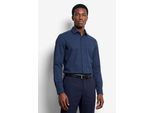 Businesshemd OLYMP "OLYMP Level Five 24/Seven, body fit, Modern Kent", Herren, Gr. 46, Normaler Arm, marine, 64% Baumwolle, 27% Polyester, 9% Elasthan, Hemden