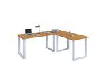 VCM VCM Holz Schreibtisch Eckschreibtisch schlicht 130x130 L Form links oder rechts Arbeitstisch Platte 50 cm tief Computertisch Büromöbel - Lona U