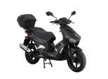 Alpha Motors Mofaroller Mustang FI 50 ccm 25 kmh EURO 5 mattschwarz inkl. Topcase