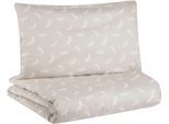 Kinderbettwäsche JULIUS ZÖLLNER "Twiggy", beige (natur), B/L: 100cm x 135cm, 1 Stk., 1 Stk., Jersey, B/L: 40cm x 60cm, 2 Stk., Jersey, Obermaterial: 100% Baumwolle, Bettwäsche
