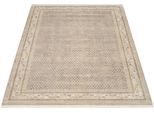 Teppich OCI DIE TEPPICHMARKE "BESTSELLER MIRI", beige (beige, goldfarben), B:67cm H:8mm L:130cm, Polyacryl, Viskose, Teppiche, Teppich, Glanz Viskose, mit Fransen, Hoch Tief Struktur, Vintage, Wohnzimmer
