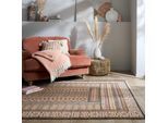 Teppich FLAIR RUGS "Rami Jute", rot, B:160cm H:2mm L:230cm, Baumwolle, Jute, Teppiche, Teppich