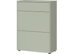 Livetastic , Grün, Eichefarben , Holzwerkstoff , 3 Fächer , 1 Schublade(n) Schubladen , 70x99x34 cm , Made in Germany , Beimöbel erhältlich, stehend , Garderobe, Schuhaufbewahrung, Schuhschränke