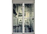 Wandsticker QUEENCE "Häuserwände", grau, B:40cm H:60cm T:0,1cm, Wandtattoos, Wandsticker, Wandbild, selbstklebend, 3D, Fenster