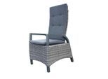 Gardenson , Anthrazit, Grau , Metall, Kunststoff, Textil , Füllung: Polyester , 67x112x60 cm , stapelbar, wetterbeständig, UV-beständig, inklusive Armlehnen, Bezug abnehmbar, ergonomische Rückenlehne, geeignet für Balkon , Gartenmöbel, Gartensessel, Gartensessel stapelbar
