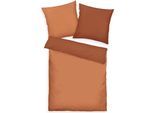 Bettwäsche TOM TAILOR HOME "TWO-TONE SOLID COLORS in Gr. 135x200cm, 155x220cm oder 200x220cm", beige (warm coral), B/L: 155cm x 220cm, 1 Stk., 1 Stk., Satin, B/L: 80cm x 80cm, 2 Stk., Satin, Obermaterial: 100% Baumwolle, Bettwäsche, Bettwäsche, new bedroom, Doppelnaht am Kissen