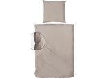 Bettwäsche PRIMERA "Primera Stone-Washed Flanell", beige (leinen), B/L: 135cm x 200cm, 1 Stk., 1 Stk., Flanell, B/L: 80cm x 80cm, 2 Stk., Flanell, Obermaterial: 100% Baumwolle, Bettwäsche, Bettwäsche, Bettwäsche aus samtig weicher angerauter Baumwolle, ab Gr. 135x200 cm