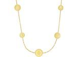 Kette ohne Anhänger JOOP "2038034", gold (gelbgoldfarben), Halsketten, Damen, Edelstahl, L: 50 B: 2mm, B:2mm
