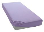 Spannbettlaken BELLANA "bellana Melone, 100% Baumwolle, Jersey, bügelfrei", lila (lavendel), L:200cm, Mako-Jersey, Obermaterial: 100% Baumwolle, Bettlaken, Spannbettlaken, reine Baumwolle, Spannbetttuch für Matratzen bis 25cm Höhe