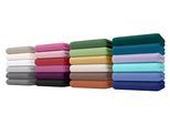 Spannbettlaken BELLANA "bellana Melone, 100% Baumwolle, Jersey, bügelfrei", silber (silberfarben), L:200cm, Mako-Jersey, Obermaterial: 100% Baumwolle, Bettlaken, Spannbettlaken, reine Baumwolle, Spannbetttuch für Matratzen bis 25cm Höhe