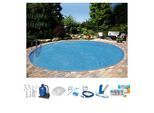 Rundpool CLEAR POOL "PREMIUM IBIZA", weiß, H:150cm Ø:500cm, Schwimmbecken, Rundpool, ø500x150 cm inkl. umfangreichem Zubehör