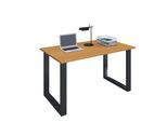 Schreibtisch VCM "Schreibtisch Bürotisch Computertisch 110x80 Lona U", braun (schwarz, buche), B:110cm T:80cm, Tische, Schreibtisch