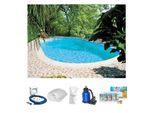 Ovalpool SUMMER FUN, weiß, B:300cm H:150cm L:490cm, Schwimmbecken, Ovalpool