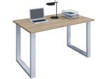 Schreibtisch VCM "Schreibtisch Bürotisch Computertisch 110x80 Lona U", braun (weiß, sonoma, eiche), B:110cm T:80cm, Tische, Schreibtisch