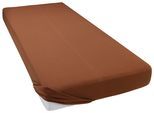 Spannbettlaken BELLANA "bellana Melone, 100% Baumwolle, Jersey, bügelfrei", rot (marone), L:200cm, Mako-Jersey, Obermaterial: 100% Baumwolle, Bettlaken, Spannbettlaken, reine Baumwolle, Spannbetttuch für Matratzen bis 25cm Höhe