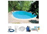 Ovalpool SUMMER FUN, weiß, B:360cm H:150cm L:623cm, Schwimmbecken, Ovalpool