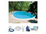Ovalpool SUMMER FUN "Premium Tahiti", weiß, B:300cm H:150cm L:490cm, Schwimmbecken, Ovalpool
