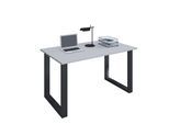 Schreibtisch VCM "Schreibtisch Bürotisch Computertisch 140x80 Lona U", grau (schwarz, grau), B:140cm T:80cm, Tische, Schreibtisch