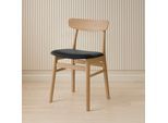 Esszimmerstuhl HAMMEL FURNITURE "Mosbøl, Stuhl, Massivholz mit gepolstertem Sitz – robust & komfortabel", braun (, eiche geölt, eiche geölt, schwarz), B:48cm H:79cm T:46cm, Leder, Massivholz, Stühle, Esszimmerstuhl, Massivholz, gepolsterte Sitzfläche, versch. Farbvarianten