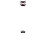 GLOBO LIGHTING Stehlampe "BLACKY", schwarz, 1, Ø 30cm H: 160cm, 1 Stk., Leuchten, Stehleuchte Schwarz, Glas, Fußtritt, E27, Stehlampe