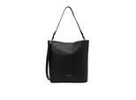 Umhängetasche MARC O'POLO "mit großem Zipper-Mittelfach", Mädchen, Gr. B/H/T: 11cm x 33cm x 10cm, schwarz, Leder, unifarben, Taschen Umhängetasche