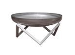 Möbelix , Edelstahlfarben , Metall , 63x36x63 cm , Grüner Punkt, Made in Europe, Handmade in Europe , abnehmbare Standfüße, hitzebeständig , Freizeit im Garten, Gartenaccessoires, Feuerschalen