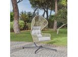 Beldano , Beige, Limette , Metall , Füllung: Polyurethan (PUR),Polyurethan (PUR),Polyurethan (Pur) , 110x198x117 cm , gastro- und objekttauglich , Gartenmöbel, Relaxmöbel, Hängesessel