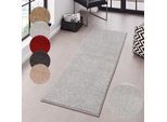 Teppich HANSE HOME "Pure 100 Kurzflor" Gr. 13, grau, B:80cm H:13mm L:400cm, Kunstfaser, Teppiche, Teppich, Kurzflor, uni, umkettelt, Läufer, Wohnzimmer, Kinderzimmer, Flur