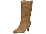 High-Heel-Stiefel INUOVO "INUOVO Stiefel Veloursleder", Damen, Gr. 41, braun, Veloursleder, Schuhe