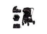 Chipolino Kombikinderwagen Euphoria 3in1 Sportsitz Babyschale umbaubar klappbar schwarz
