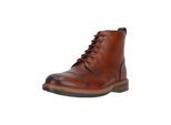 Stiefel CLARKS "Aldwin Cap", Damen, Gr. 42, braun, Leder, Schuhe Stiefel, mit bequemer Unterfußdämpfung