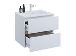 Waschtisch VCM "2 tlg. Badmöbel-Set mit Waschbecken Cosila-I 61 cm", braun (weiß, honig, eiche), B:61cm T:47cm, Waschtische, Waschtisch